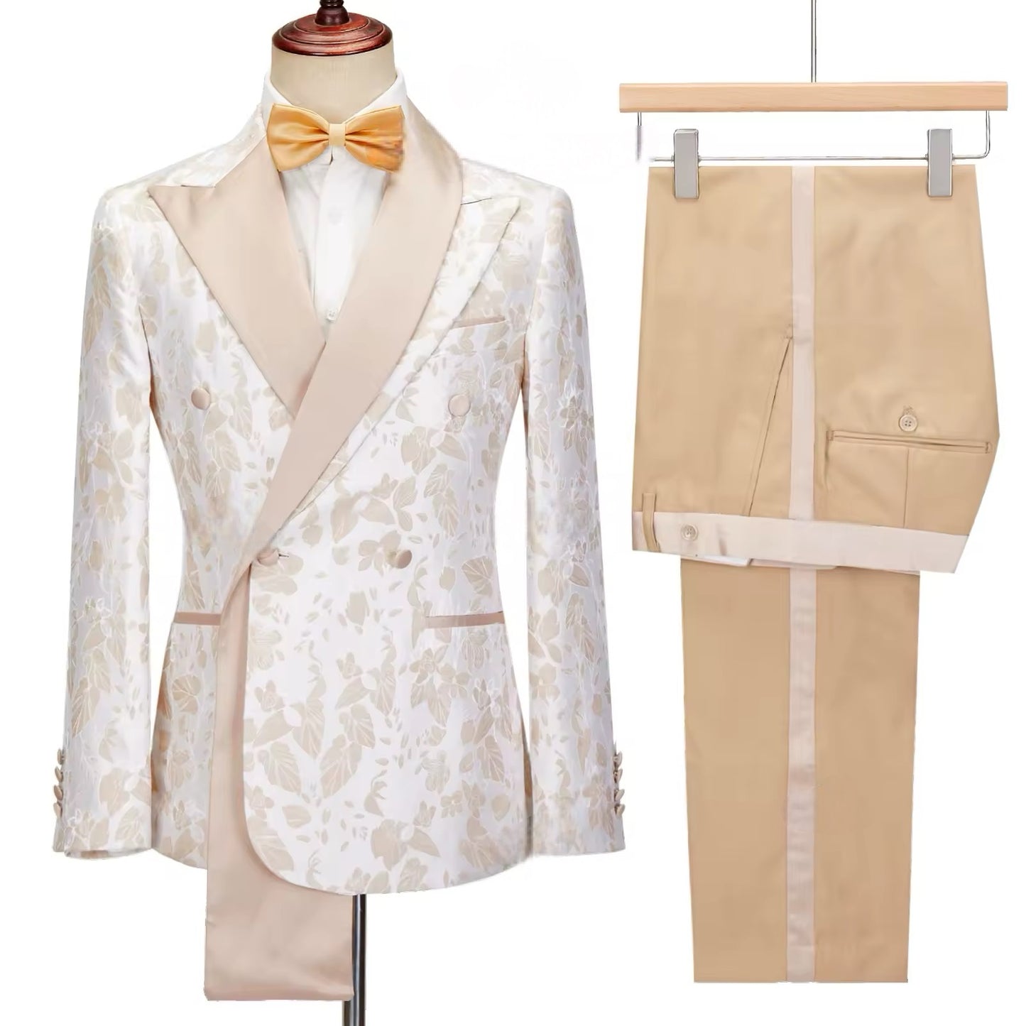 Tuxedo Suits for Men Floral Paisley Jacquard