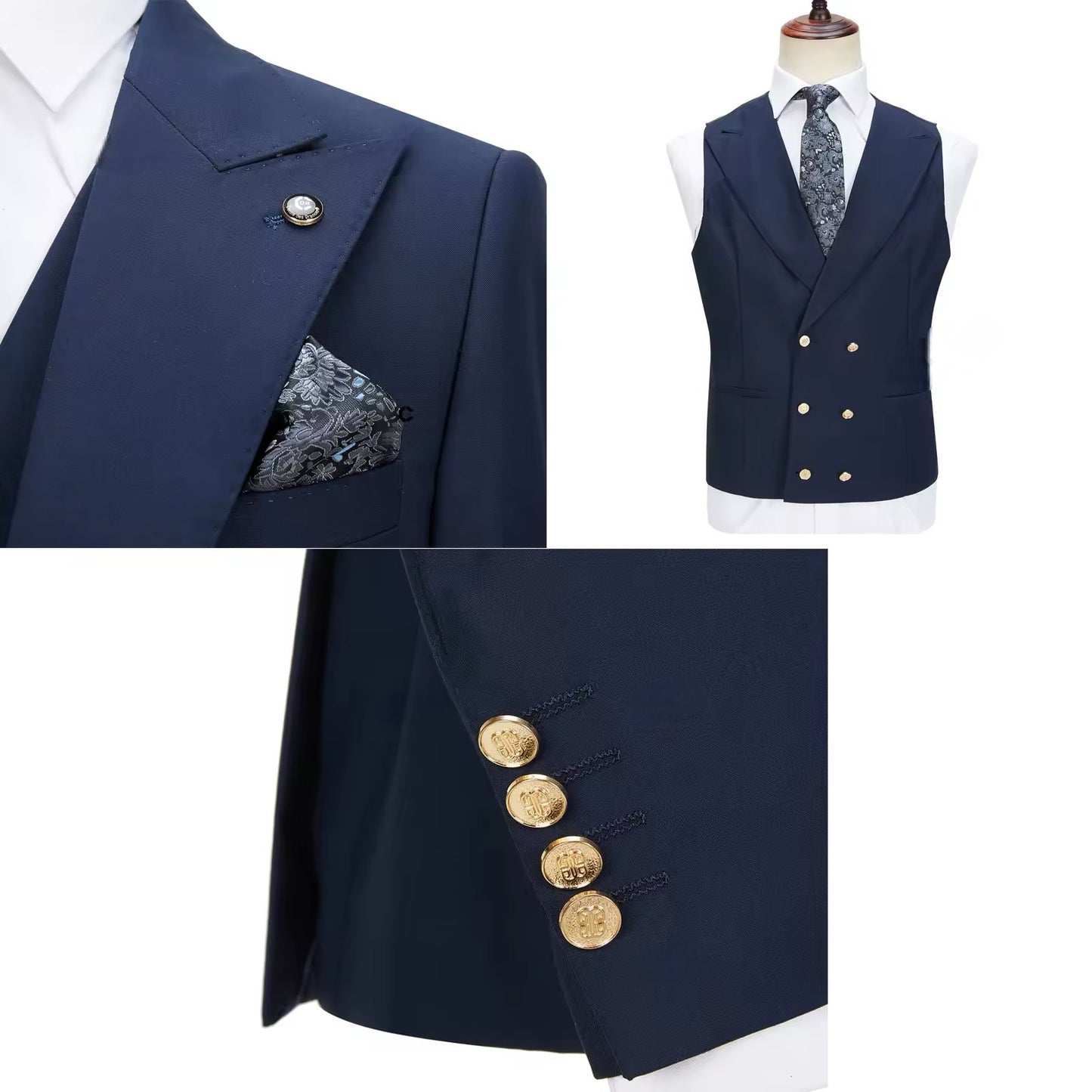 New Men Suits Slim Fit 3 Pieces