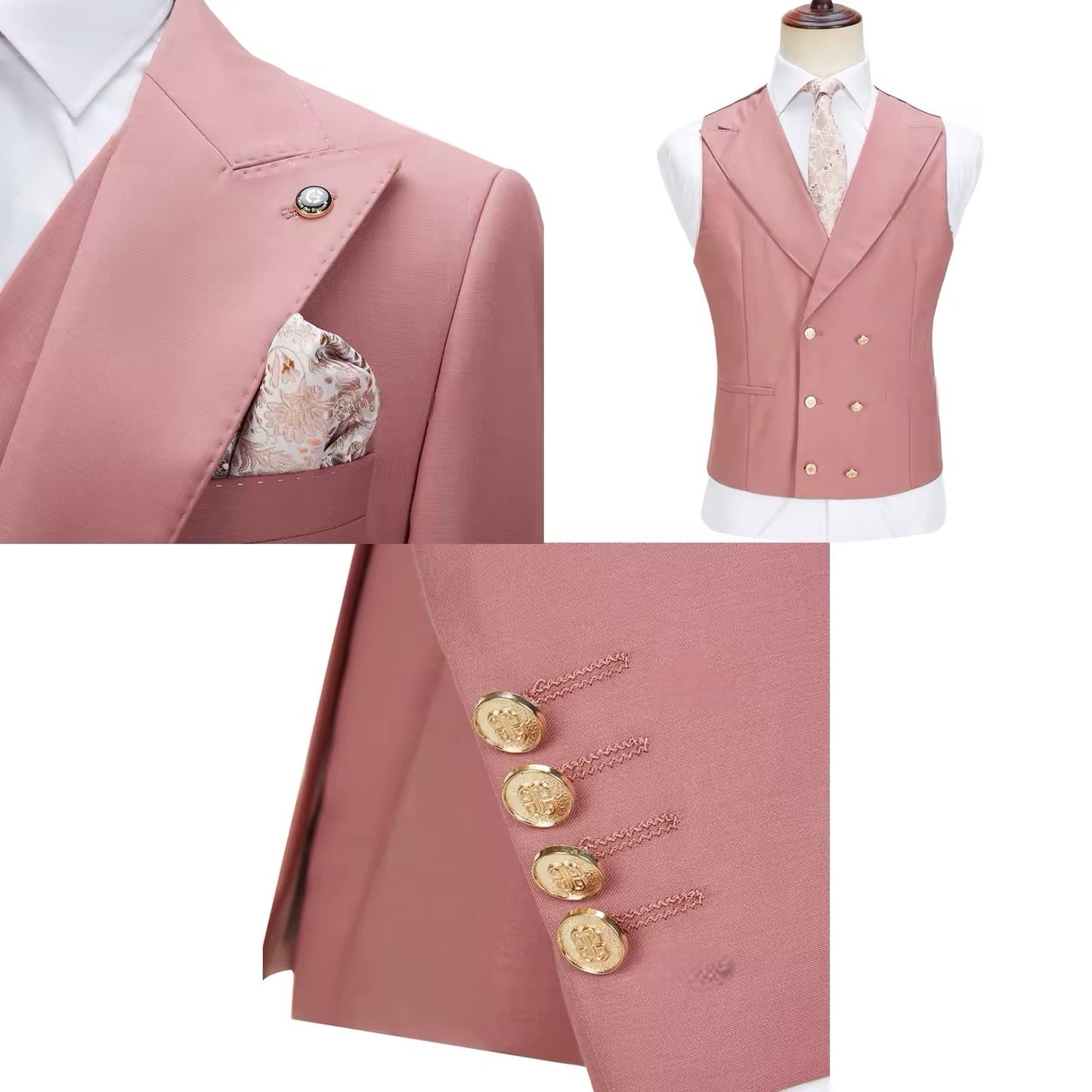 New Men Suits Slim Fit 3 Pieces
