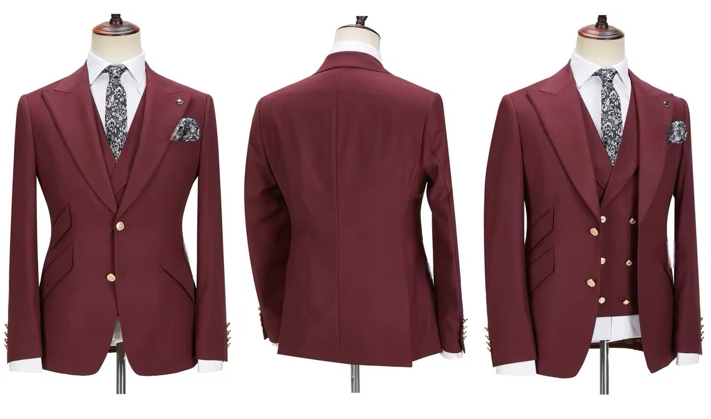 New Men Suits Slim Fit 3 Pieces