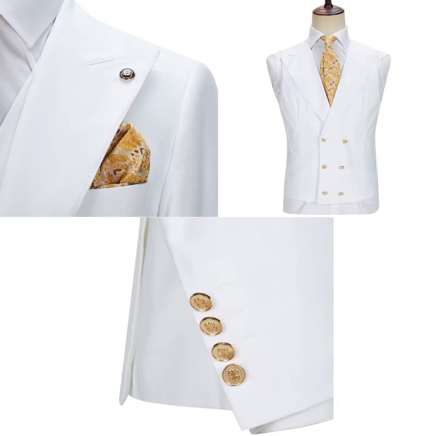 New Men Suits Slim Fit 3 Pieces