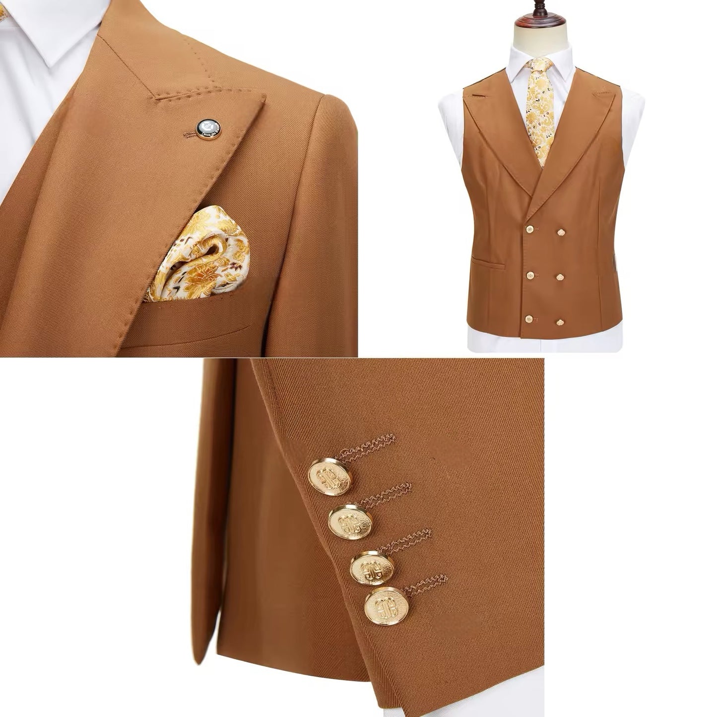 New Men Suits Slim Fit 3 Pieces