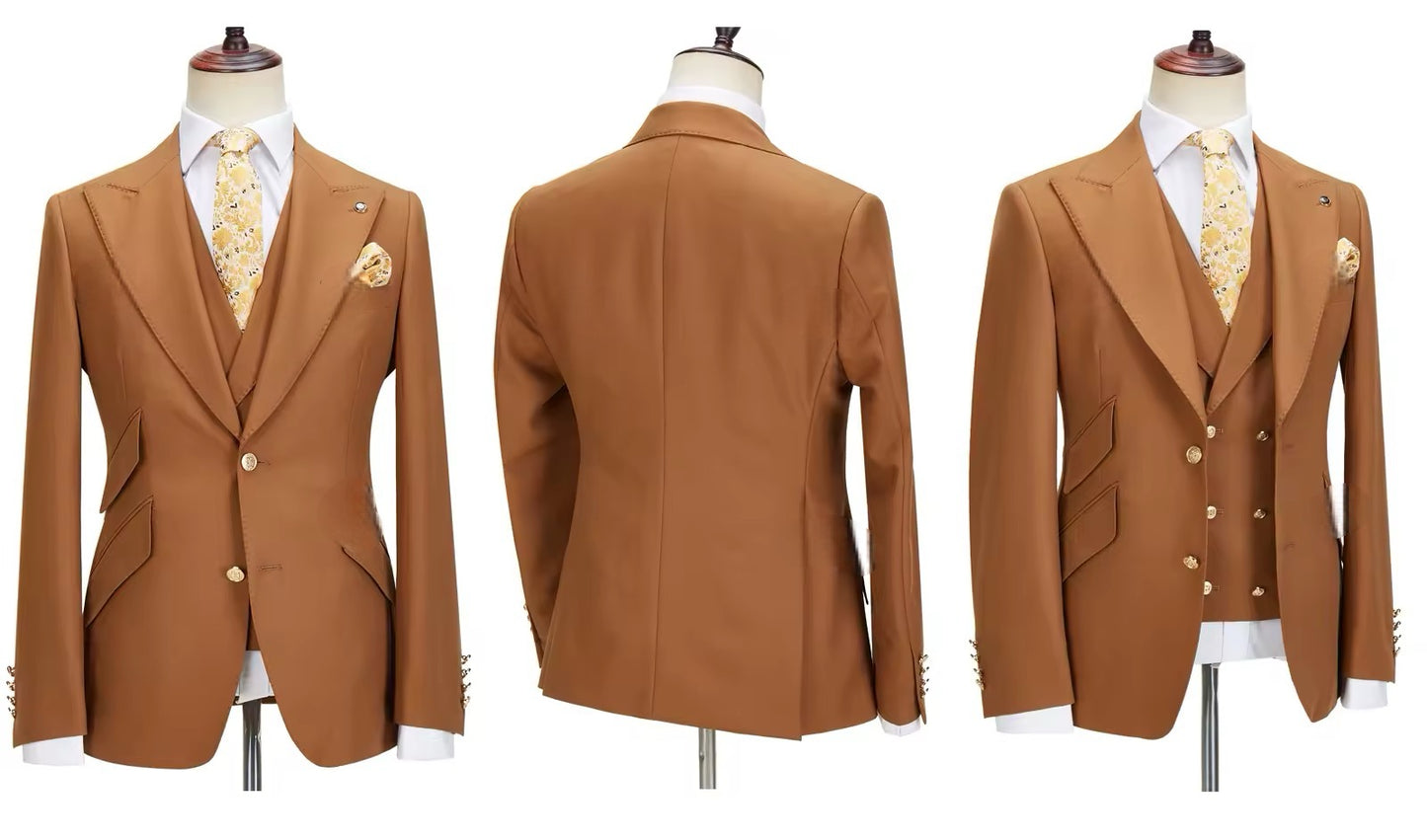 New Men Suits Slim Fit 3 Pieces