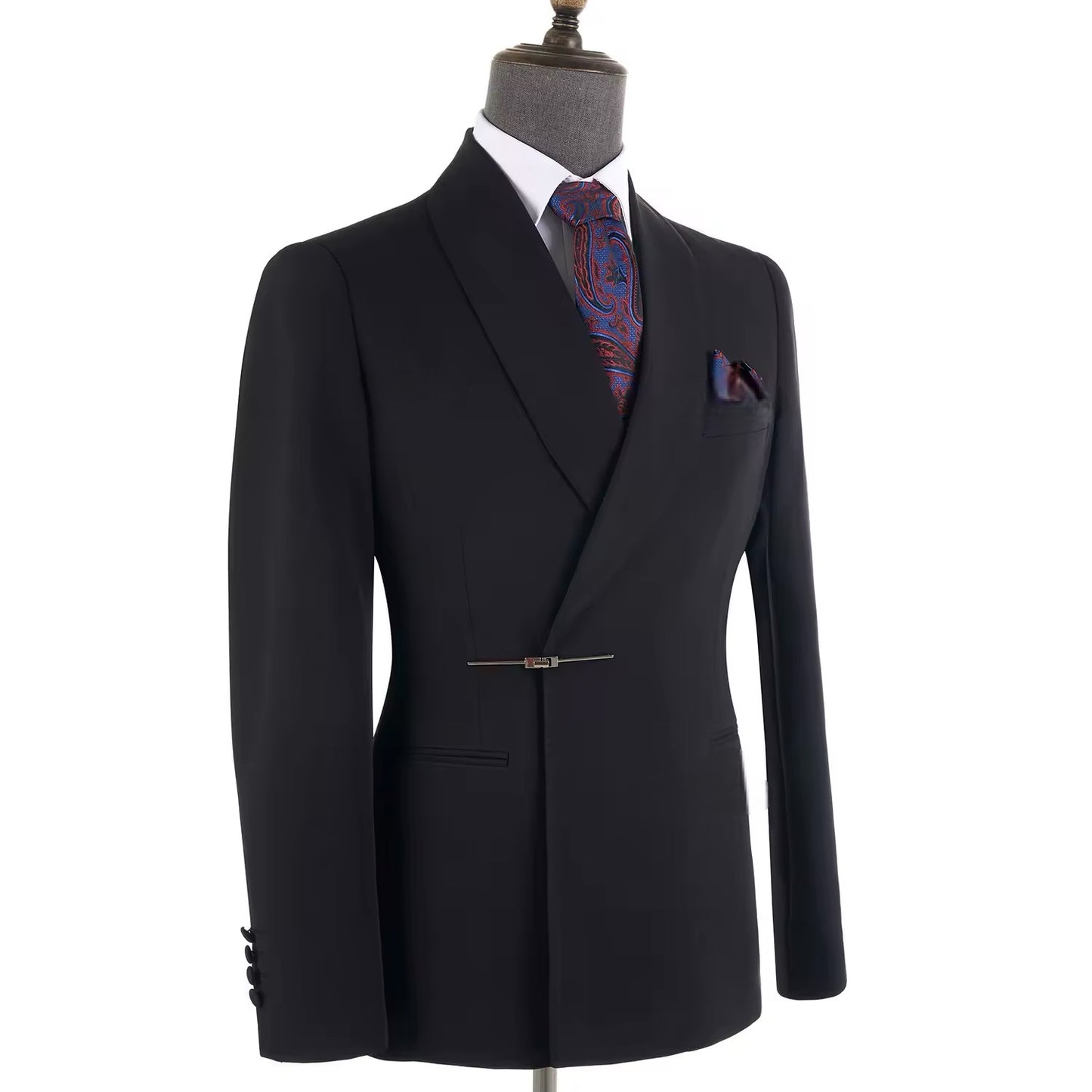 2025 New Elegant Black Suits for Men