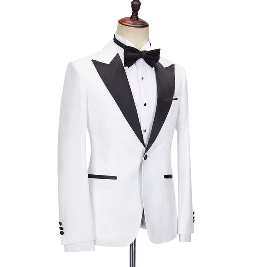 Tuxedo Suits for Men Peak Lapel Slim Fit