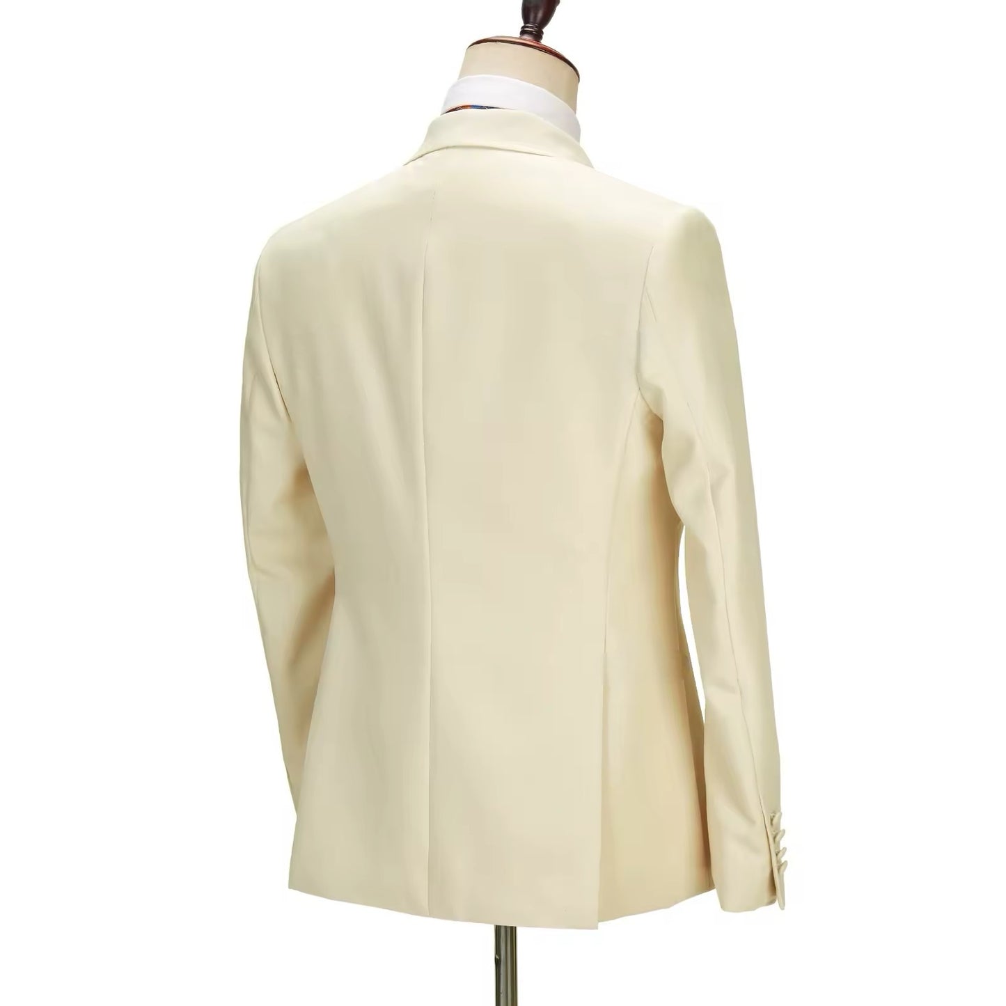 2023 New Coat Design Beige Suits for Men Right Side Button