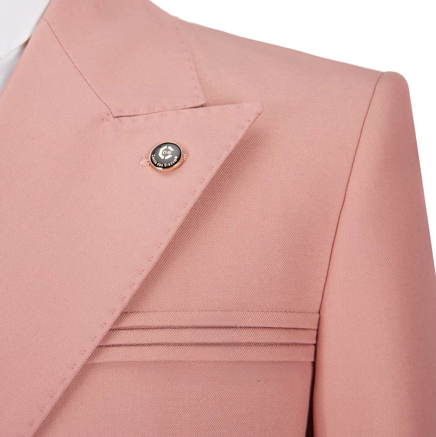 Men's Suits One Button Double Breasted Pink Tailor-Made Blazer