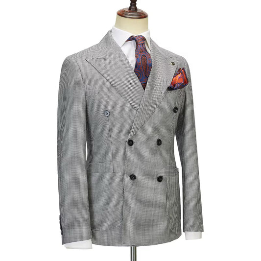 New Elegant Suits for Men Double Breasted 6 Button