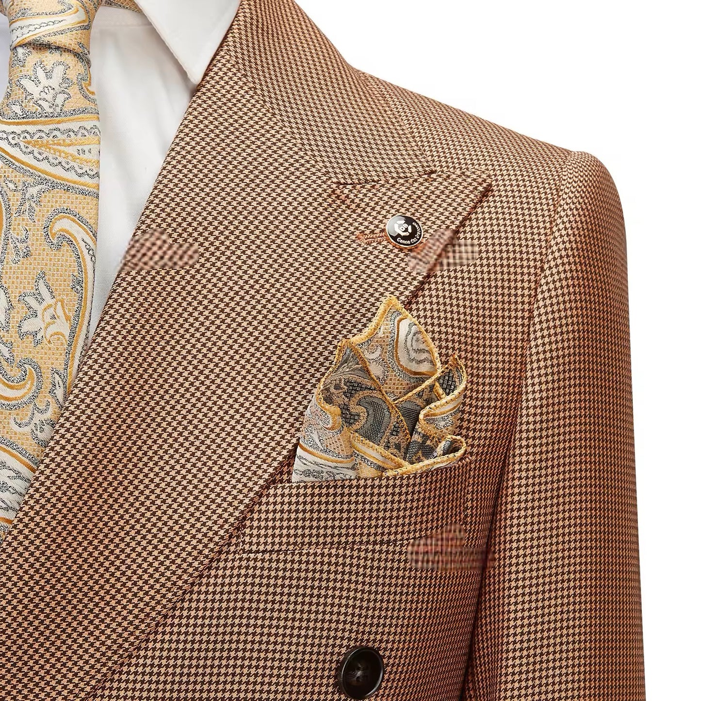 New Elegant Suits for Men Double Breasted 6 Button