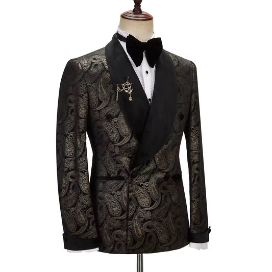 2023 Elegant Men's Suit for Wedding Tuxedo Double Breasted