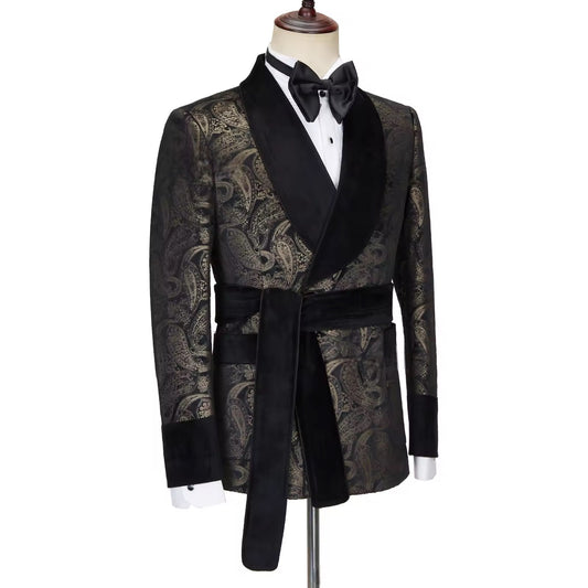 2023 New Men's Suit Paisley Tuxedo For Wedding Double Breasted