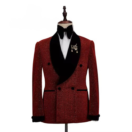 New Men Suit Tuxedo 2 Pieces Double Breasted
