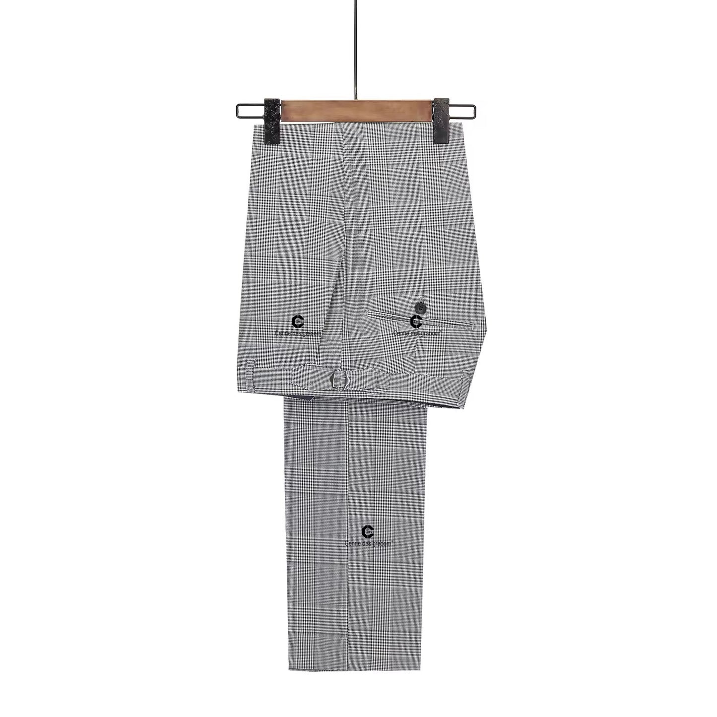 2023 Classic Full Men's Suit Plaid 2 Pcs Vintage