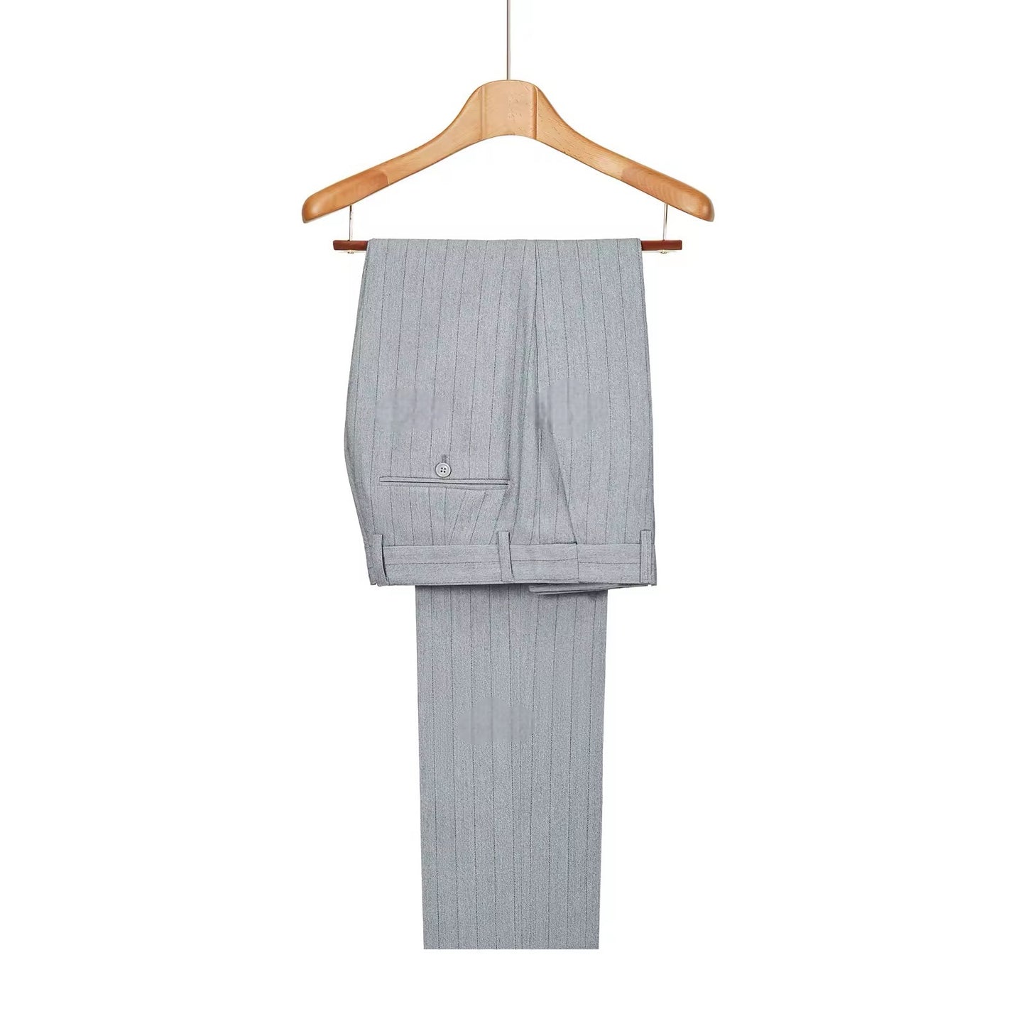 2024 Blue Stripe Men Suits Double-Breasted