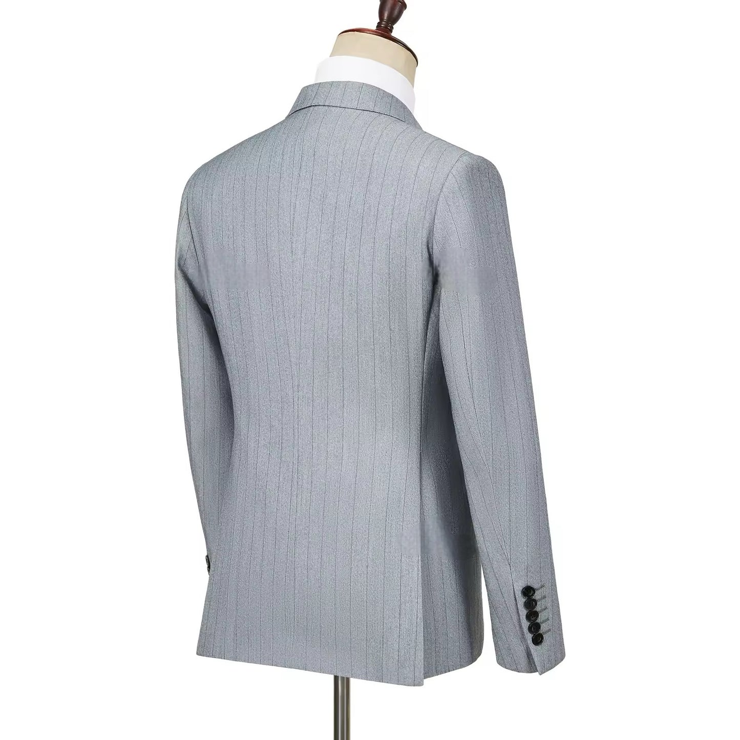 2024 Blue Stripe Men Suits Double-Breasted