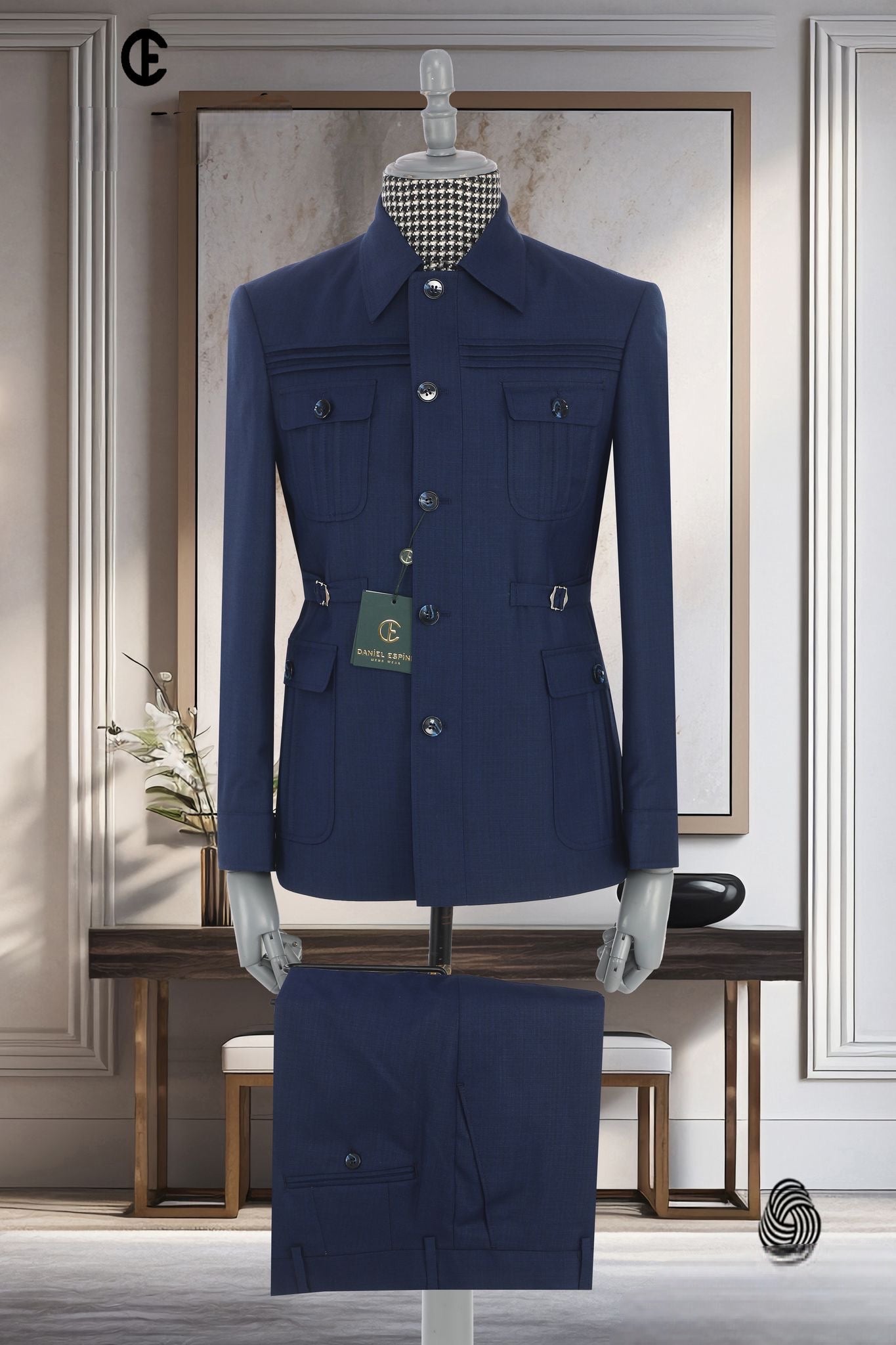 2025 New Safari Men Suits Gold Button