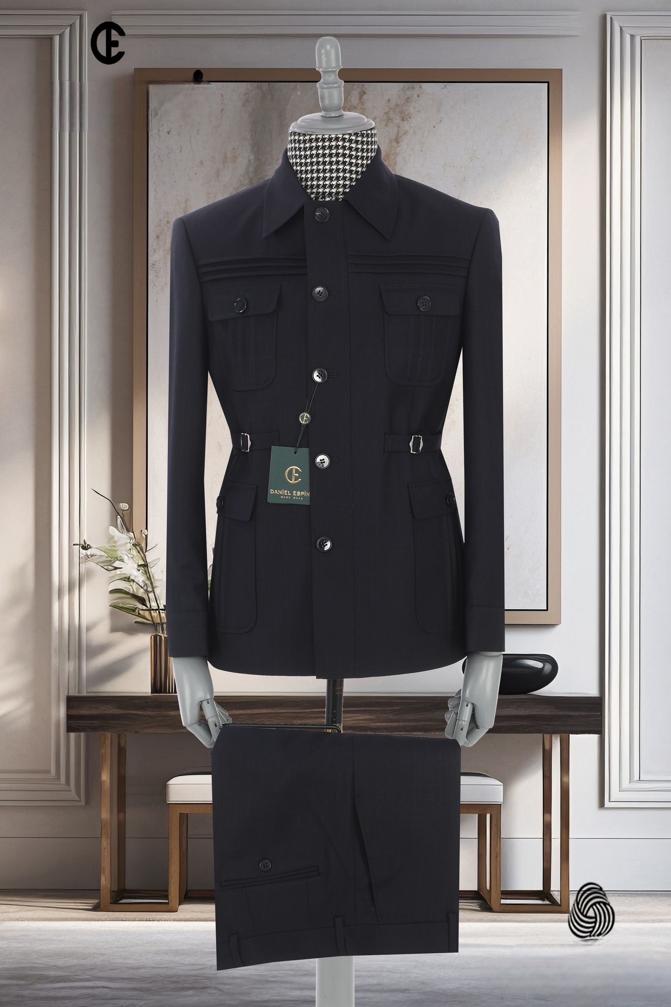 2025 New Safari Men Suits Gold Button