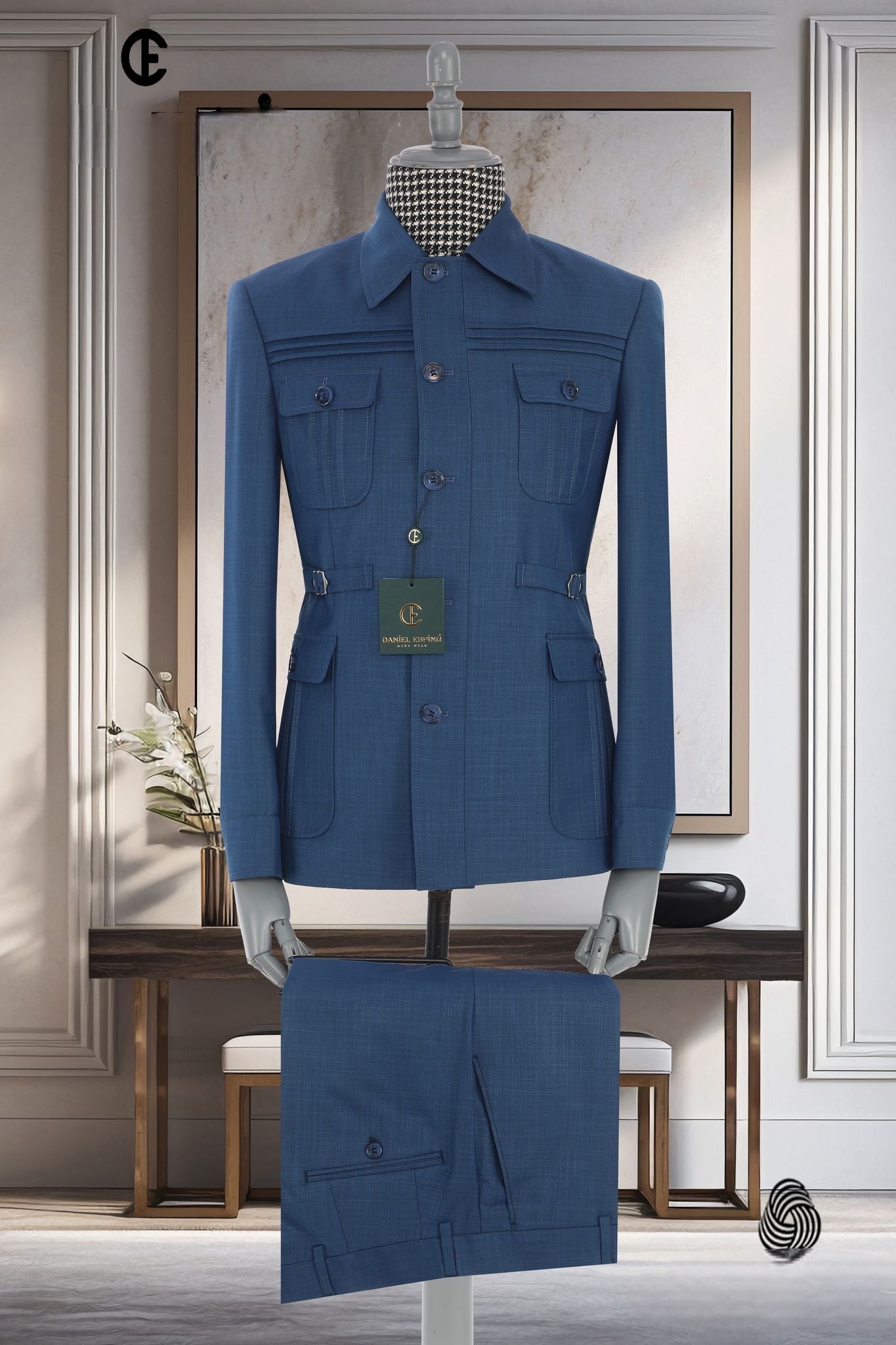 2025 New Safari Men Suits Gold Button