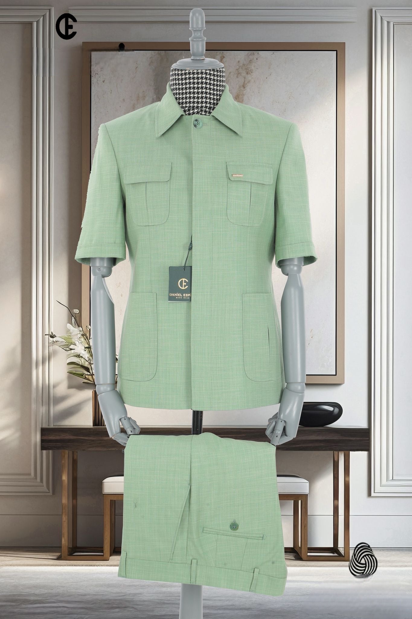 2025 Men Suits Blazer Elegant Short Sleeve