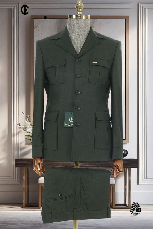 2025 New Safari Men Suits Tailor-Made Formal Casual Business